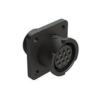 Amphenol SINE Systems FLS012N10S03-PM Connectors 10 POS SQUARE FLANGE RECEPT