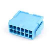 Molex 46993-1040 Power MiniFitJr Plug w/Ers DR GW 10Ckt Blu