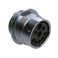 Amphenol SINE Systems AHDBM04-24-91PN Receptacles Size 24, 9 Position ISOBUS Receptacle, Pin, Normal Seal, Wide Thread Adapter (WTA), Break-Away