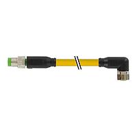 Murrelektronik 7000-88021-0300150 Sensor Cables / Actuator Cables M8 male 0 / M8 female 90, PUR 3x0.25 ye UL/CSA+drag chain 1.5m