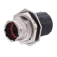 Amphenol SINE Systems RT07124PNHEC03R Connectors Receptacle, Jam Nut, 4 Position, Male, Shell Size 12, Silicone Seal, and End Cap with Reduced Diameter Individual Wire Sealing, Range 14-24AWG