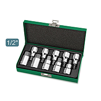 TOPTUL GAAD1007 Hex Bit Socket Set (10pcs, 1/2")