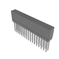 Samtec ESQ-117-39-L-D Sockets Elevated Socket Strip, 0.100" Pitch
