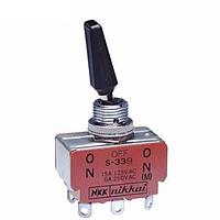NKK Switches S339R Medium capacity standard size toggles DPDT ON-OFF-(ON) SOLDER LUG