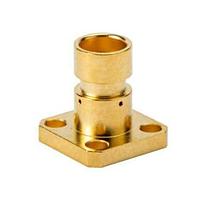 HUBER+SUHNER 13_SMPSL-50-0-F3SP RF Connectors / Coaxial Connectors Panel mount plug (male) 4 hole flange? SMP Self Lock, Space Version