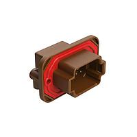 Amphenol SINE Systems AT13-08PD-BM01CP Automotive Connectors 8 Position 90  Flange Mount PCB Receptacle