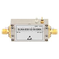 Fairview  SLNA-030-32-30-SMA  2.5 dB NF Low Noise Amplifier Operating From 0.009 MHz to 3 GHz with 32 dB Gain, 16 dBm P1dB and SMA
