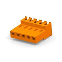 AMP Connectors - TE Connectivity 3-640604-5 Receptacle Housing FEED THRU WO TAB 5P Orange 18 AWG