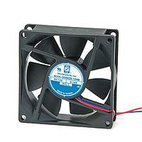 Orion Fans OD8025-24HSS Axial DC Fan, 80x80x25mm, 24VDC, 40.1CFM, 0.12A, 2.9W, 33dBA, Sealed Sleeve, 2 Wire