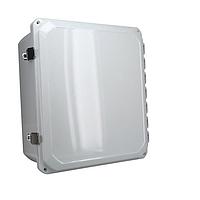 Bud Industries DPH-28713 NEMA/IP Rated Gray hinged cover IP68 N6P PC Enlc with Adj. panel height (15.2 x 13.2 x 7.7)