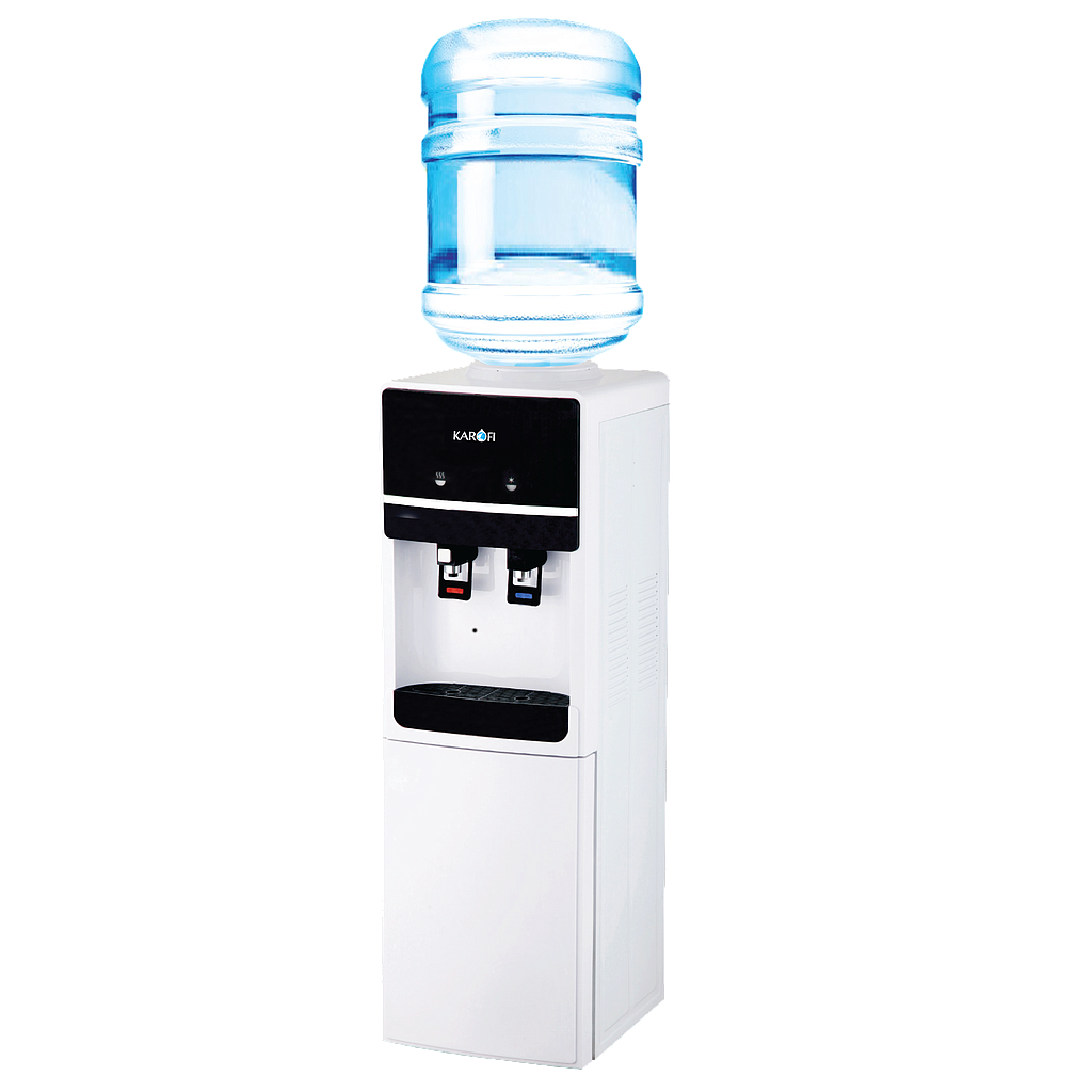 Office water dispenser for hot and cold drinking water