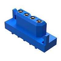 Amphenol Positronic PLA04F300C1 Connectors Power Connector - 1 Row, 4 size 16 contacts, Socket (Female), Straight Solder, [0.76u] gold over nickel