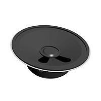 Same Sky (formerly CUI Devices) GF0571 Electromagnetic speaker, 57 mm round, 18.5 mm deep, paper, ferrite, 250 mW, 8 ohm, 380 Hz, solder eyelets