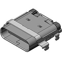 JAE Electronics DX07B024XJ1R1300 USB Type C Connectors HYBRID SMT/THRU-HOLE MID MNT - USB TYPE