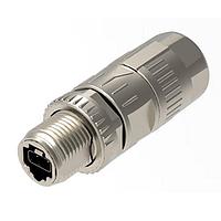 Lumberg Automation ISPECCGZS-2M Connectors M12 Field Attachable Connector, Crimp, Metal housing, IP67, male, 2-ple, SPE-2M, shielded, straight