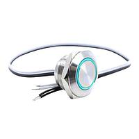 E-Switch PVT4FW4SS341 Anti-Vandal ANTI-VANDAL, 50mA 24VDC, SPST Off-(On), Panel Mount, Front Wire Leads 300mm