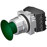 SIEMENS 52PP2A3G Push-Pull PP2,CHROME,MTD,METAL CAP GREEN,2NC