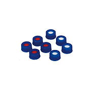 SciLab SL.Vi1075 Closetop Cap (Blue-color, Close-top, w/ White PTFE / Red Sil. Septa; 9-425)