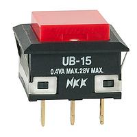 NKK Switches UB15KKG01N-C Pushbutton Switches SPDT ON-(ON) RED