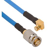 Amphenol SV Microwave FQSMP-085-FRSMP-060 RF Cable Assemblies SMP F QB to SMP R/A F 6"Cable