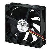 Sanyo Denki 9S0924M4D01 Axial DC Axial Fan, 92x92x25mm, 24VDC, Silent Series, Locked Rotor Sensor