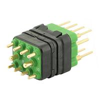 Eaton Souriau-Sunbank 8MQ2M9910RBS046S Modular Connectors - Push Pull MQuick module, unsealed, with male straight PCB contacts, delivered with cap