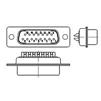 Molex / FCT 173114-0242 Micro-D D-Sub Connectors FCT DSUB SLD PLG 15 PN NM