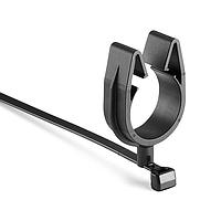HellermannTyton 156-01792 Standard Cable Ties MOC Clip, 26 mm Transverse, Assembled to T50SMVC Swivel Tie, PA66HIRHSUV, Black, 1000/ctn