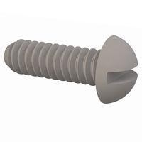 Essentra Components 010632R043 Round Slotted Round Slotted Screw, #6-32 Thread, 7/16 Lg