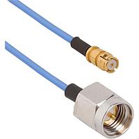 Amphenol SV Microwave FSSMP-047-MSSMA-180 RF Cable Assemblies SMP Straight F SMA Straight M 18"Cable