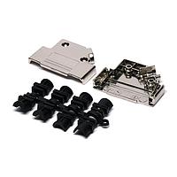 NorComp 971-025-020R121 Strain Relief Backshell 25P 45 DEGREE METALIZED PLASTIC