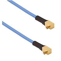 Amphenol SV Microwave 7038-0250 RF Cable Assemblies SMPS F RA to SMPS F RA 0.047 Cable 12in