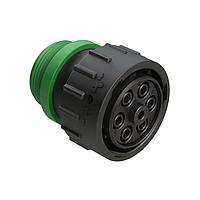 Amphenol SINE Systems AHDP06-24-07SN-STA Connectors 7 Position Plug, Socket, Shell Size 24, Normal Diameter Seal (Green), Small Thread Adapter