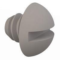 Essentra Components 010632R012 Round Slotted Round Slotted Screw, #6-32 Thread, 1/8 Lg