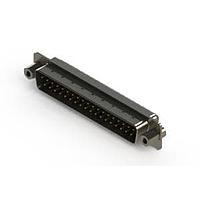 EDAC 627-037-322-543 Standard Card Edge Connectors 627 Series vertical D-Sub plug connector with 37 pin type contacts that have 15 " gold plating. The contacts have solder cup tails and the insulator is high temp' rated.The body is low profile metal and the flange is mounted with #4-40 UNC threaded h