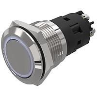 EAO 82-5152.2155 Anti-Vandal 82-5152.2155.Illuminated pushbutton.maintained.19 mm.stainless steel.flush/flat.ring.white.110 V.screw terminal