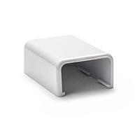 HellermannTyton TSRP2W-36 Wire Ducting & Raceways End Cap, 1-1/4", 3-Piece, PVC, White, 10 Individual/bg