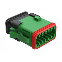 Amphenol SINE Systems AT06-12SC-SR2GN Connectors 12 Pin Plug Key PosC Strn Rlf & Red. Dia