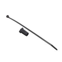 HellermannTyton 156-01571 Cable Mounting & Accessories 2-Piece M6 Stud Mount Tie, 8.0" Tie, 50lb Tensile Strength, PA66HIRHSUV/POM, BK,