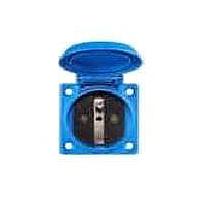 Altech 1662052 Outlets Blue 1 Gang Thermoplastic Schuko Socket, Type E - French,Flush Mount, IP54, 2 Poles