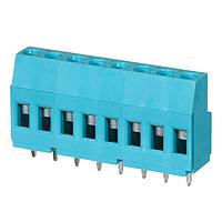 Same Sky (formerly CUI Devices) TB009-508-08BE Fixed Terminal Blocks Terminal block, screw type, 5.08 , horizontal, 8 poles, CUI Blue, slotted screw, PCB mount