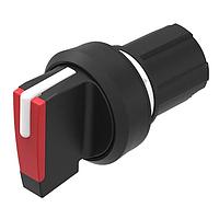 EAO 45-2819.1C20.003 Switch Actuators Selector switch actuator 3 positions red main-0-main 45? short lever front/housing plastic