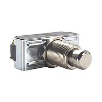 Carling Technologies 172 Standard Switches 1-pole, OFF - (ON), 10A/15A 250VAC/125VAC not HP rated, Non-Illuminated Nickel Plated Plunger Pushbutton Switch with Screw Terminals