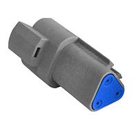 Bulgin PX0107P03GY Connectors 3Pin Fem Hsg Gry Rec Conn End Cap