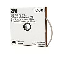3M Electronic Specialty 7000118353 Flat Cables 3M Utility Cloth Roll 211K, 400 J-weight, 1 in x 50 yd, Full-flex, 5ea/Case