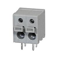 Same Sky (formerly CUI Devices) TBL009-500-02GY-2GY Fixed Terminal Blocks Terminal block, screwless, 5.00, Horizontal, 2, Gray w Gray Button