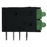 Dialight 571-0122-100F LED Circuit Board Indicators Green Diffused