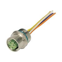 HARTING 21033712403 Straight 4P Female M12 D-Code Panel Feed Through