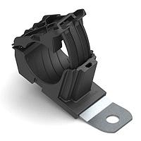 HellermannTyton 151-01485 Ratchet Clamp Ratchet P-Clamp, 0.76 - 1.42" Bundle Dia, 15 Short, 0.51" Hole Dia, PA66HIRHSUV/ST/ZN, Black, 160/ctn