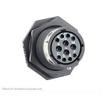 Eaton Souriau-Sunbank UTGX714E12SX Receptacles Jam nut receptacle, without backshell, with 12 female solder contacts, IP68/69K in unmated conditions, keying X